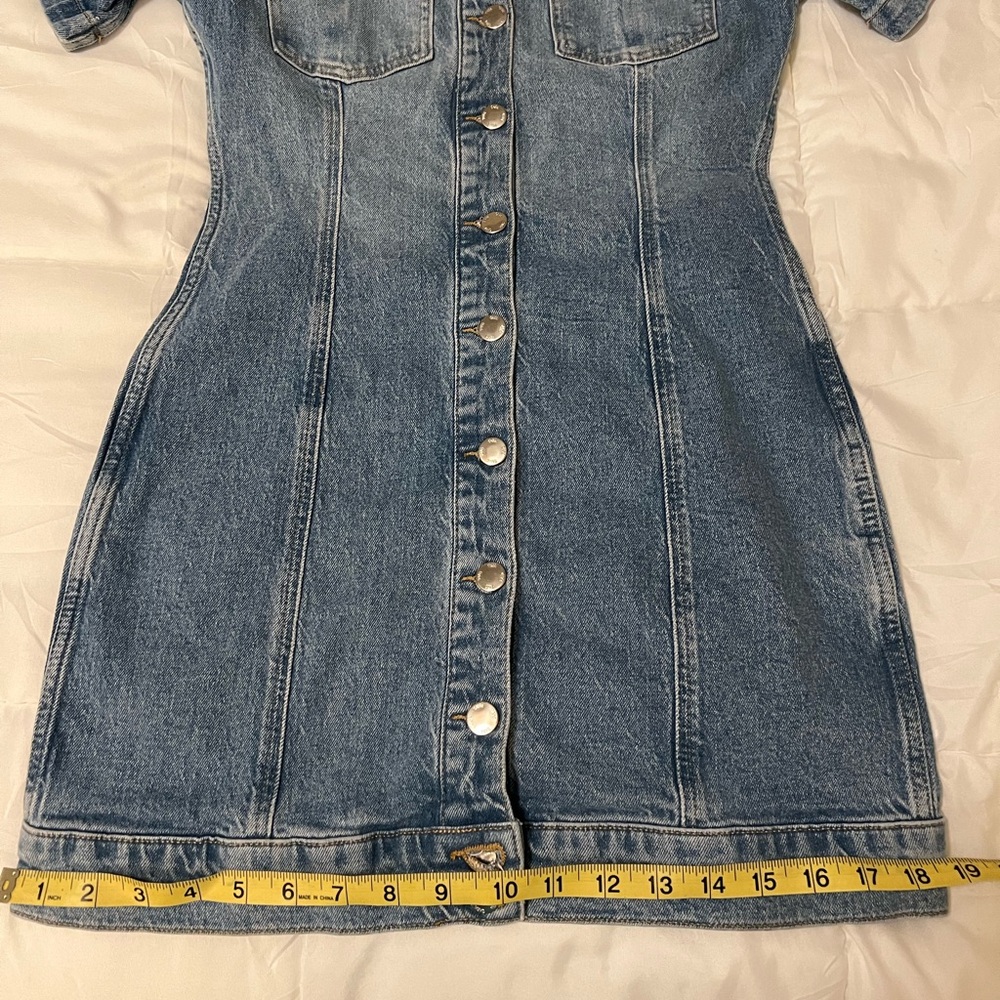 Zara Fitted mini dress denim NWT brand new - Picture 3 of 5